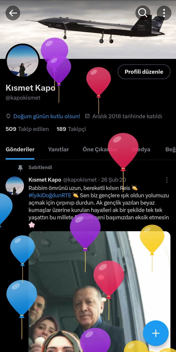 Bir kez daha balonlarla karşılanıyordum 🙃