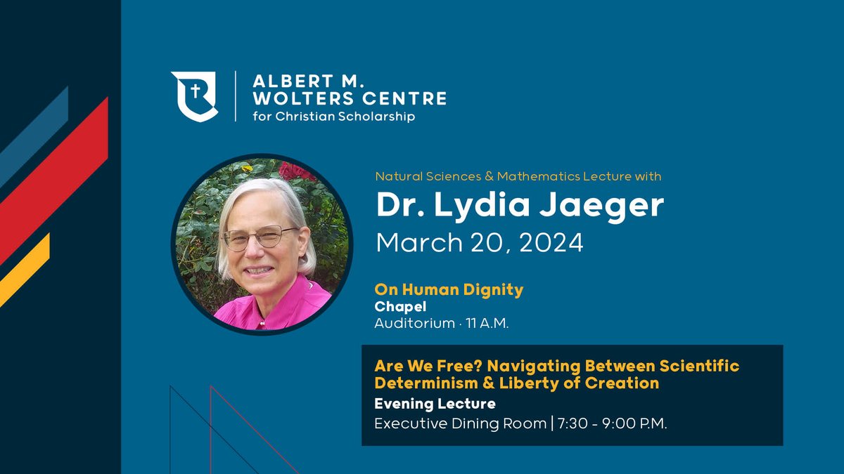 Join Redeemer on March 20 for the 2024 Albert M. Wolters Centre for Christian Scholarship Natural Sciences and Mathematics Lecture. This year’s speaker is visiting scholar Dr. Lydia Jaeger. For more information, click the link redeemer.ca/events/are-we-…