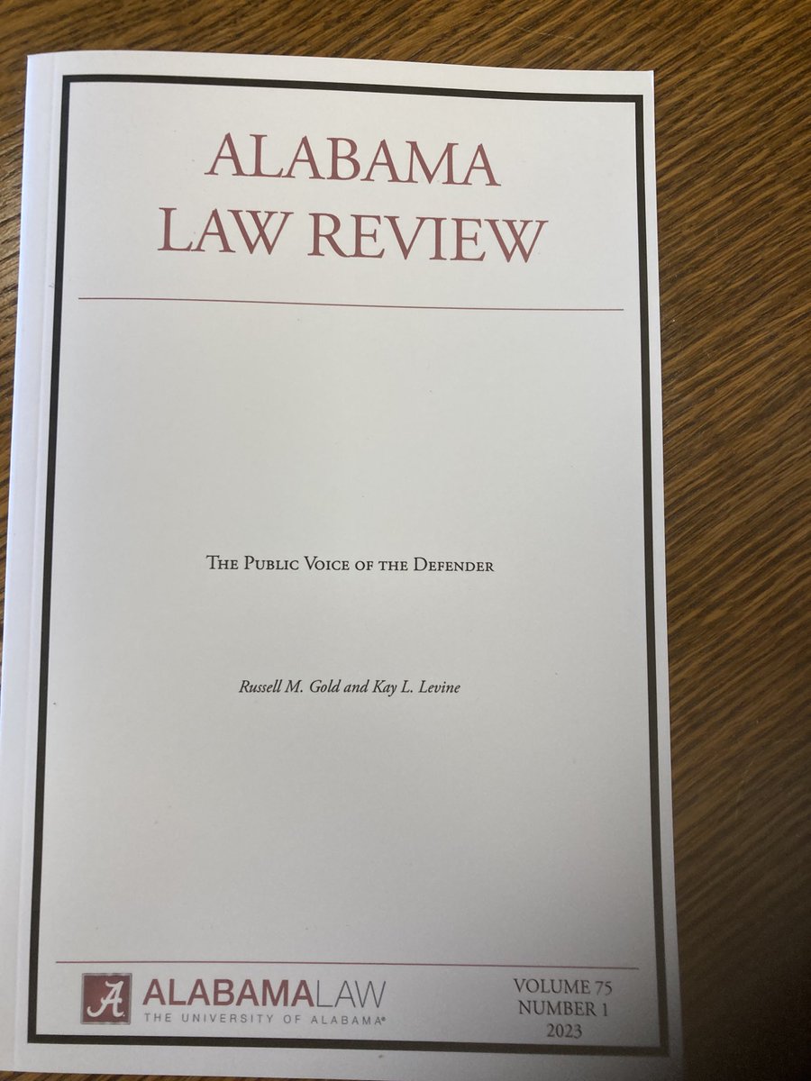 Russell Gold (@profrgold) on Twitter photo I always love getting reprints. This one is especially fun because I got to work with <a href="/KayLevine12/">Kay Levine</a> and <a href="/UALawSchool/">The University of Alabama School of Law</a> students on the <a href="/AlaLawReview/">Alabama Law Review</a>. Thanks to <a href="/MariahEllis_/">Mariah</a> for fantastic research assistance. I always love getting reprints. This one is especially fun because I got to work with <a href="/KayLevine12/">Kay Levine</a> and <a href="/UALawSchool/">The University of Alabama School of Law</a> students on the <a href="/AlaLawReview/">Alabama Law Review</a>. Thanks to <a href="/MariahEllis_/">Mariah</a> for fantastic research assistance.