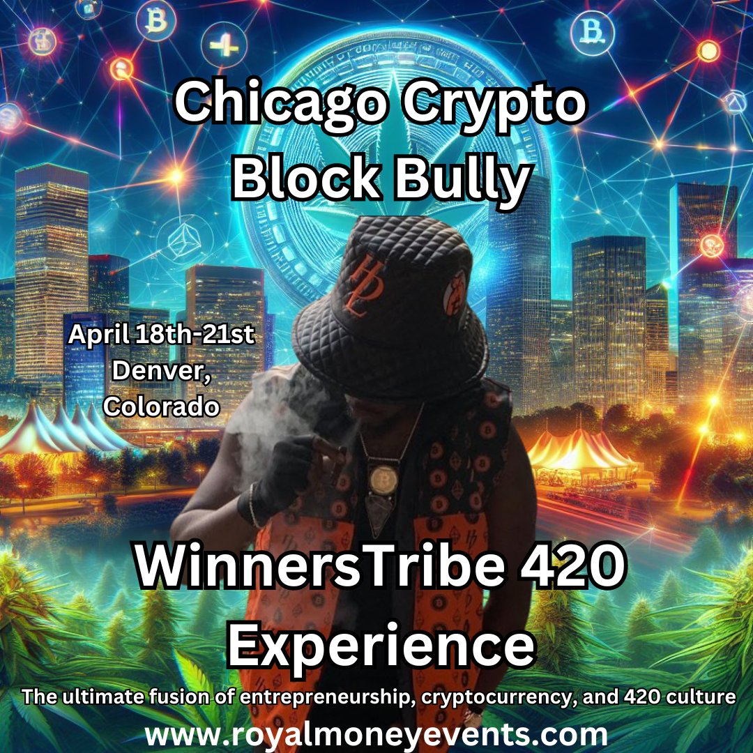 thecryptocongl1's tweet photo. Come learn from the Chicago Crypto Block Bully🎉 at the WinnersTribe 420 Experience. ONLY 25 TICKETS AVAILABLE Early Bird Sale ends 2/17 use code TRIBE8 #cryptocurrency #meetup #denver #highlife
👇👇👇
https://t.co/UMZjhe0VoN https://t.co/C7X2aOAtXy
