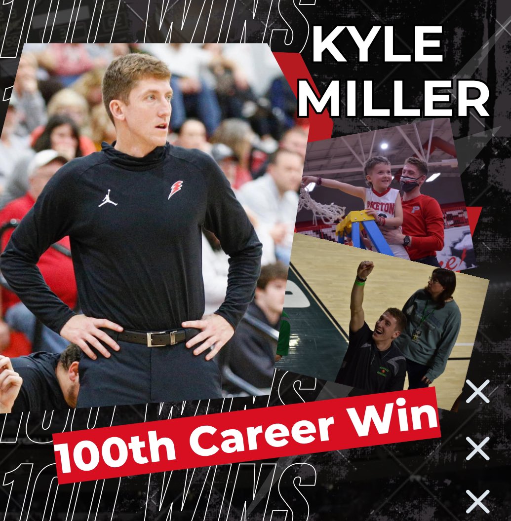 Congratulations to Head Coach Kyle Miller on his 100th career coaching victory tonight! 👏