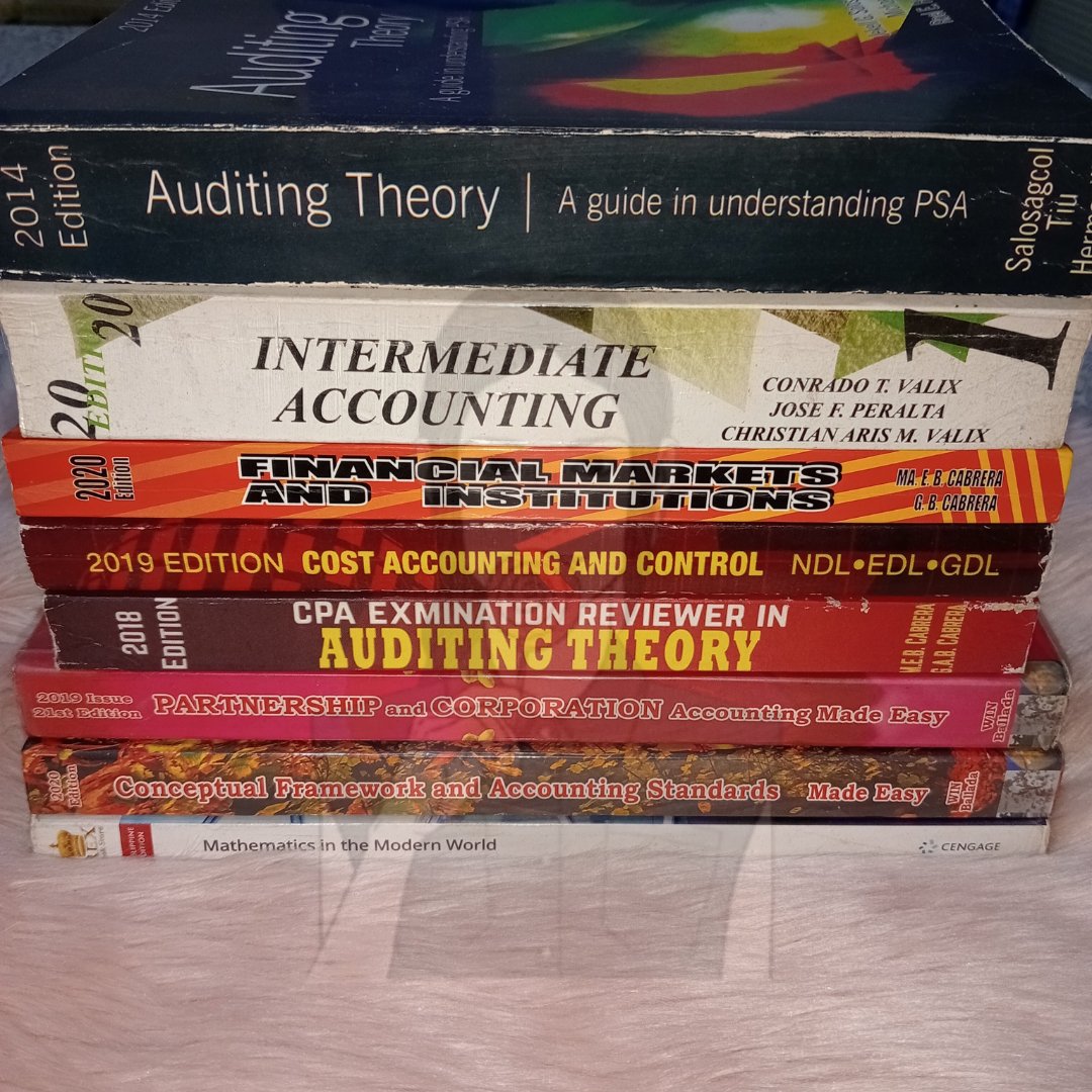 NOT KPOP RELATED

for sale ic wts lfb accounting books
↝ price range ₱150-₱400 (negotiable)
↝ see threads for specific price of each book and the book conditions / issues)
↝ take all for ₱1,800
↝ DOP: PAYO
↝ rcbt: notmilesaway.carrd.co
↝📍Laguna / Quezon Province