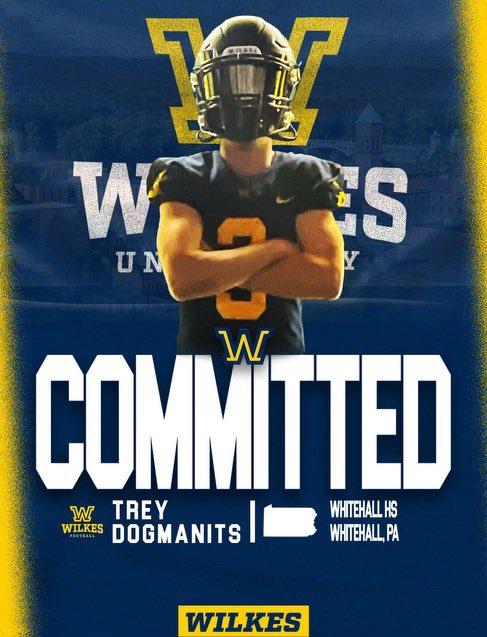 treydogmanits's tweet photo. Next 4🔵🟡@CoachBiever @Coach_Bantell @WilkesFootball @CoachRogers13 https://t.co/KP5CBsoH9C