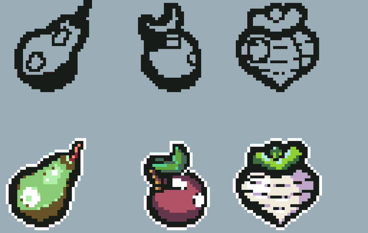 ceratotarec's tweet photo. WIP and finalizated 

Some fruits to train my skill!

#pixelart #art #fruit https://t.co/pJHL9ufDB8