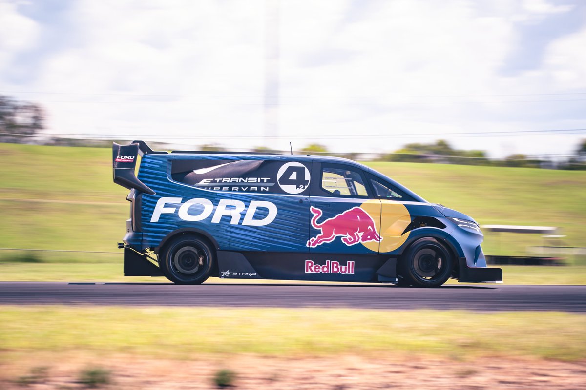 The Supervan is in Australia. And we're getting ready for our date with the Mountain. @FordPerformance #SuperVan