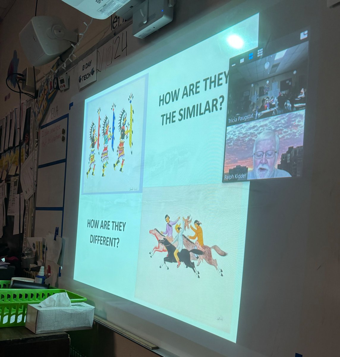 TriciaPaugstat's tweet image. 3 of 4
Thank you 
@americanart
 for facilitating a ZOOM lesson with Mrs. Doll’s  class.  The Native American artwork supported the current #inquireed unit as  students are learning how to honor the cultural heritage of our land. 

@Coach_KT @Adena_AP #wearelakota
