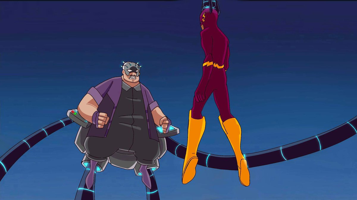 StoneSpider28's tweet photo. The villains in spectacular speedster were TUFF.  We need a season 3 yesterday. https://t.co/mc4XL3t8ko