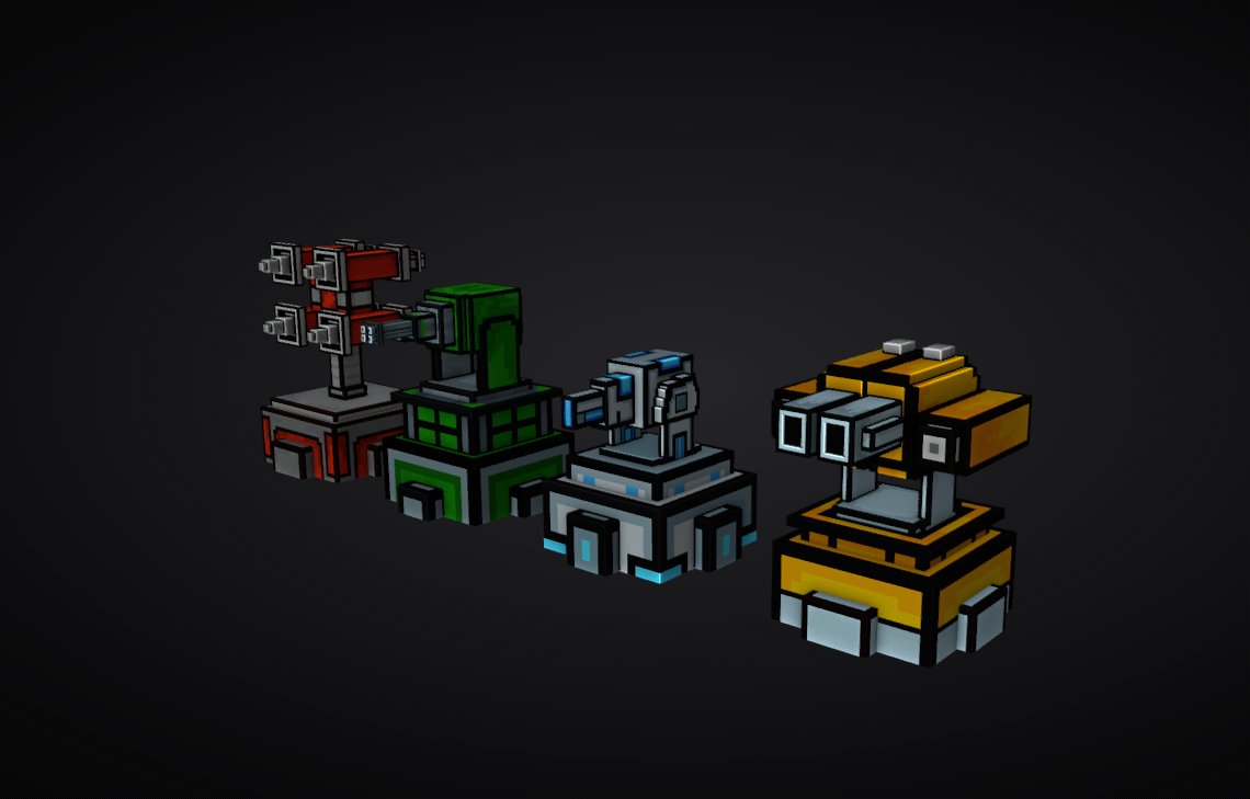 Just made some pixel gun inspired turrets and weapons ⚔️👾

#RobloxDev #RobloxDevs #Roblox #lowpoly