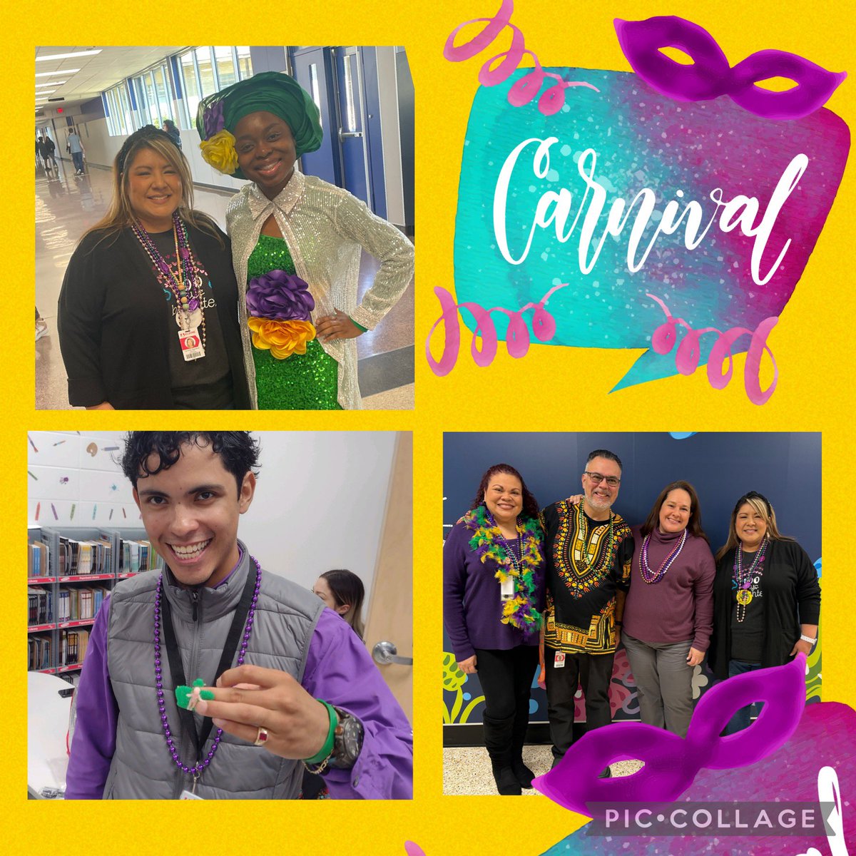 Happy Mardi Gras Fat Tuesday my friends💚💜💛 @LaPromesa_AISD there’s always a reason to eat good food & fellowship with a good time! @affb_fernanda @DBrogee @MsRod_Counselor #MardiGras2024 #FatTuesday #MyAldine