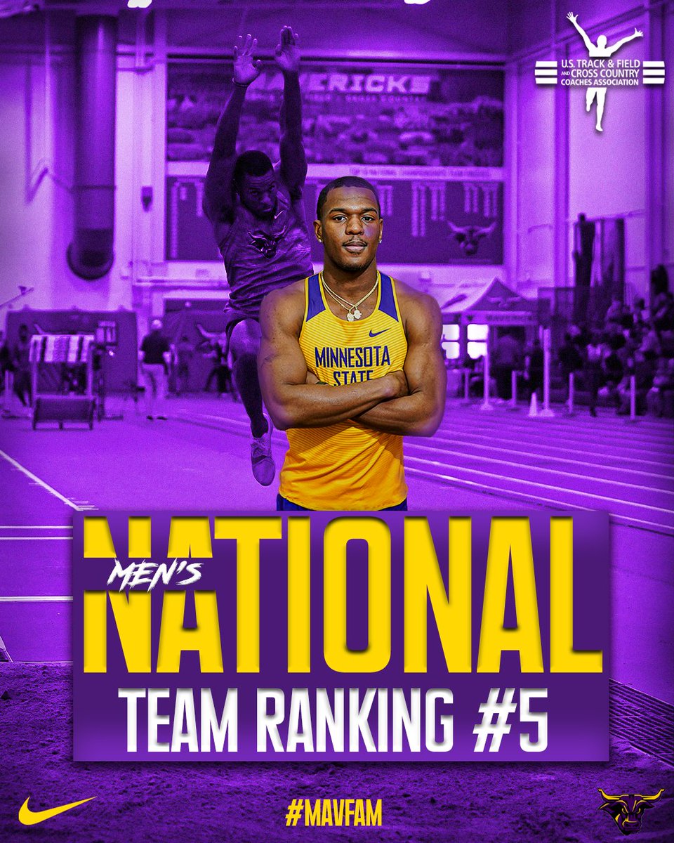 MinnStTrackXC's tweet photo. Men’s Track &amp; Field #5 in Division II this week!

📒: https://t.co/A43iCMoYVG https://t.co/zYKNAjsWOF