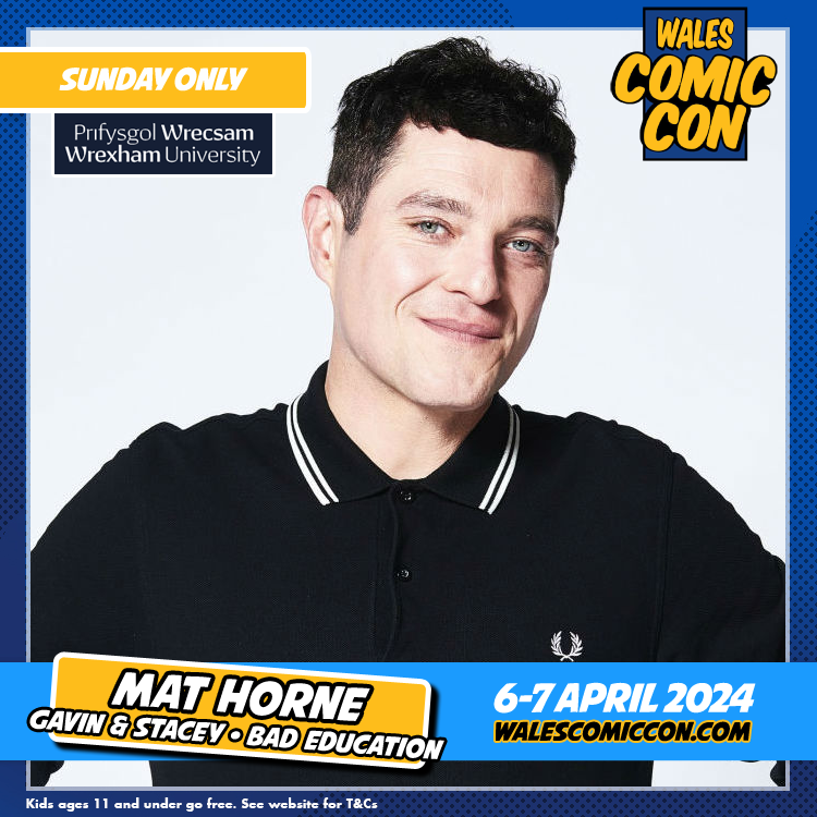 NEW MEDIA GUEST #WCC2024 - Mathew Horne

⭐ Bad Education
⭐ Gavin & Stacey
⭐ Phineas and Ferb
⭐ The Catherine Tate Show

Tickets on sale now ➡️ shop.walescomiccon.com/collections/ho…