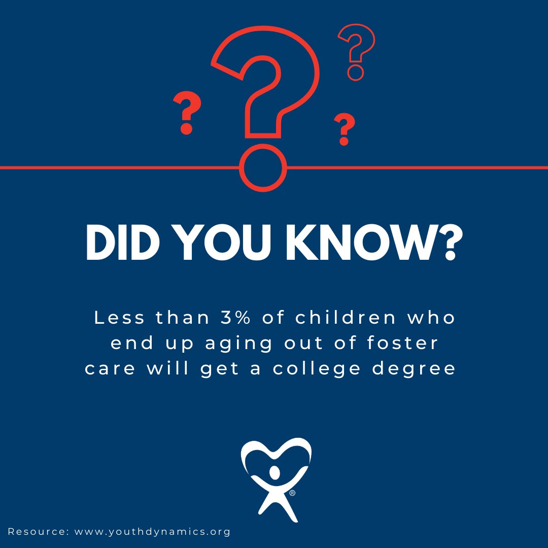 #TuesdayThoughts: Did you know? Only 3% of children who age out of foster care will get a college degree? You can #changetheirstory 💙 ❤️
Visit dauphincountycasa.org today to find out how to become a volunteer