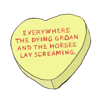 Computeristicly's tweet image. Cormac McCarthy’s Valentine’s Day Candy Hearts
by Kristina Libby and Timothy Cahill