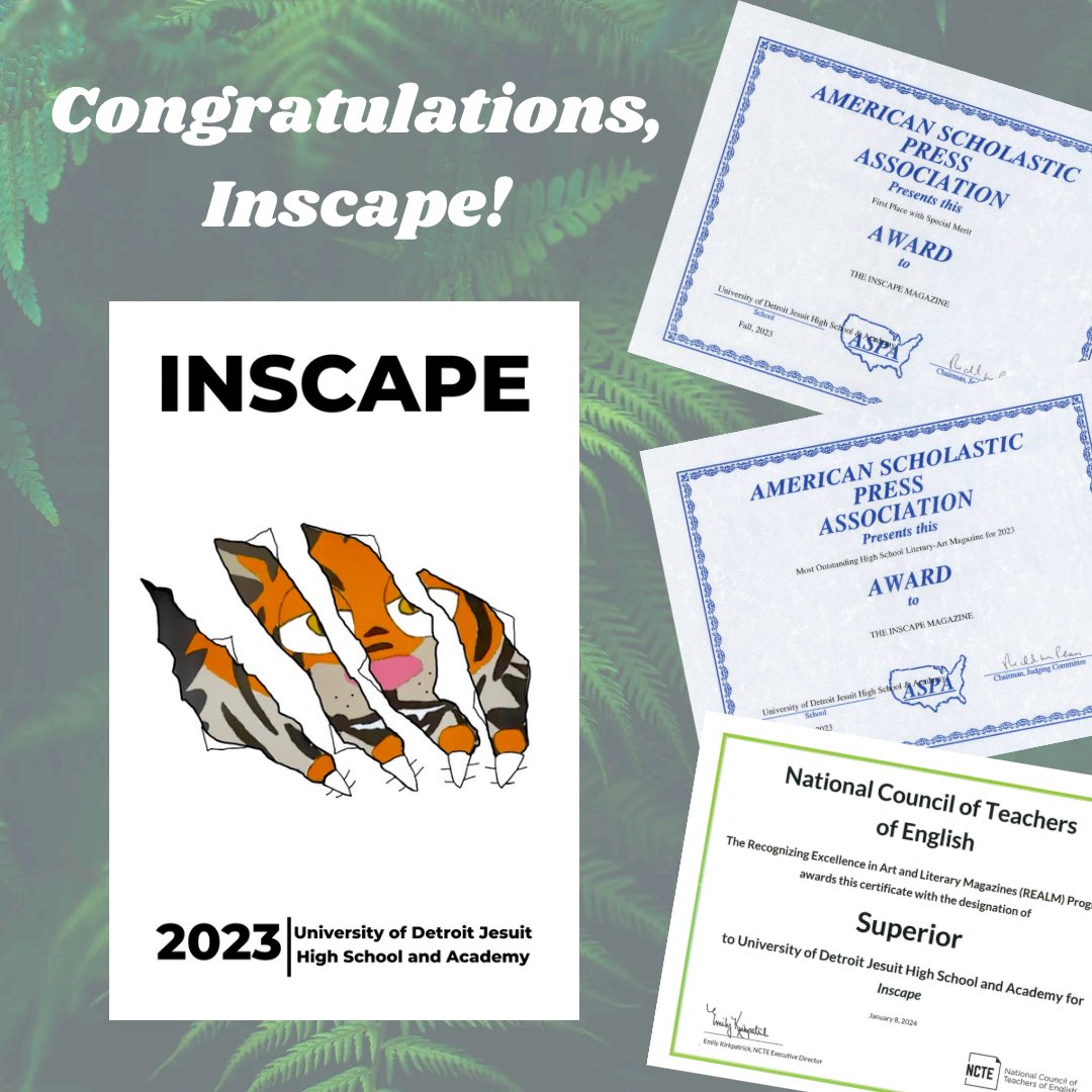 The 2023 issue of the school’s literary art magazine has received two more amazing honors this year!

From the American Scholastic Press Association:

• MOST OUTSTANDING JR-SR HIGH SCHOOL LITERARY-ART MAGAZINE OF 2023
• First Place with Special Merit Award