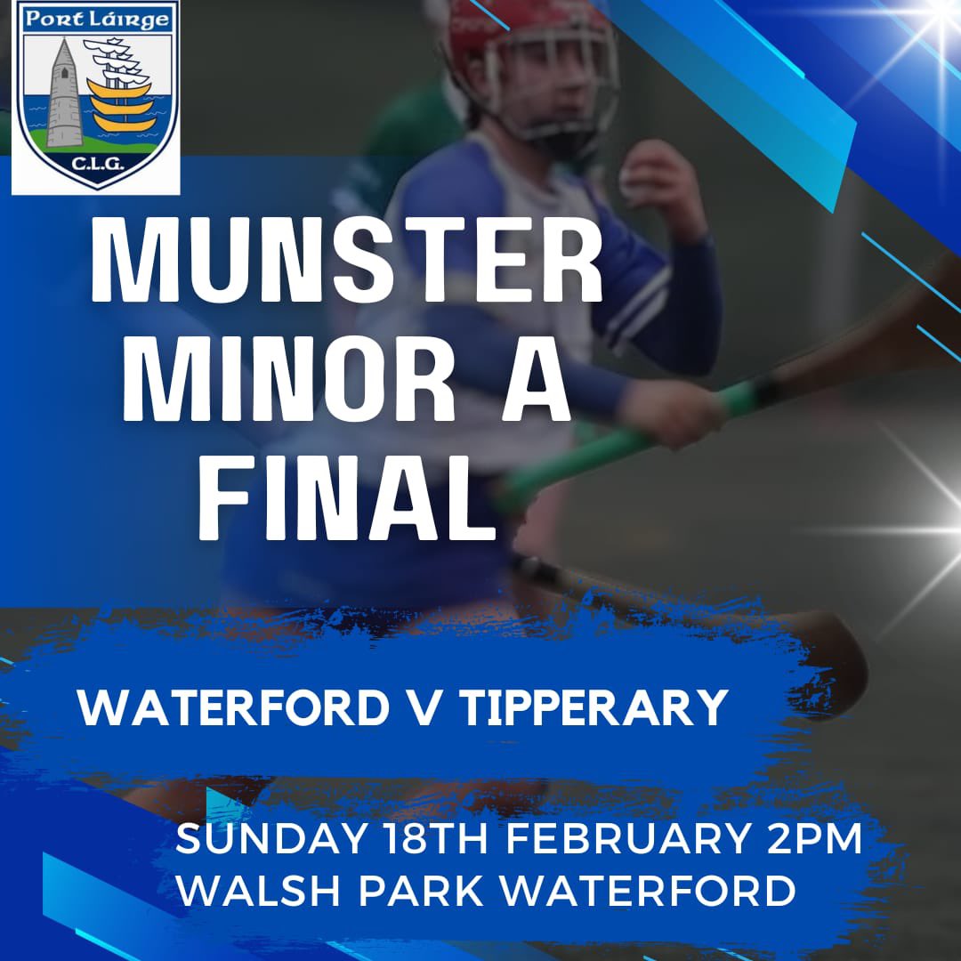 Come out on Sunday and support our Minor A team who take on <a href="/camogietipp/">Tipperary Camogie</a> in the Munster A final Sunday at 2PM in the newly renovated Walsh Park . Massive thank you to <a href="/WaterfordGAA/">Waterford GAA</a> for giving us the use of the Walsh Park