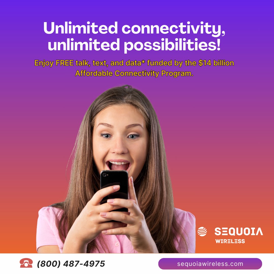 📱💬 Unlimited talk, text, and data at your fingertips! 🌐 Thanks to the $14 billion Affordable Connectivity Program, you can now enjoy seamless communication without limits. Don't miss out on this incredible opportunity! Visit us today to learn more. #AffordableConnectivity
