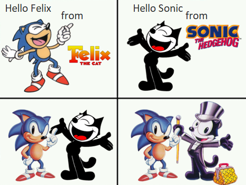 BrunAmitie's tweet photo. had to make this before someone else does

#sonicthehedgehog #felixthecat #memes https://t.co/2k0Jy5OkCJ