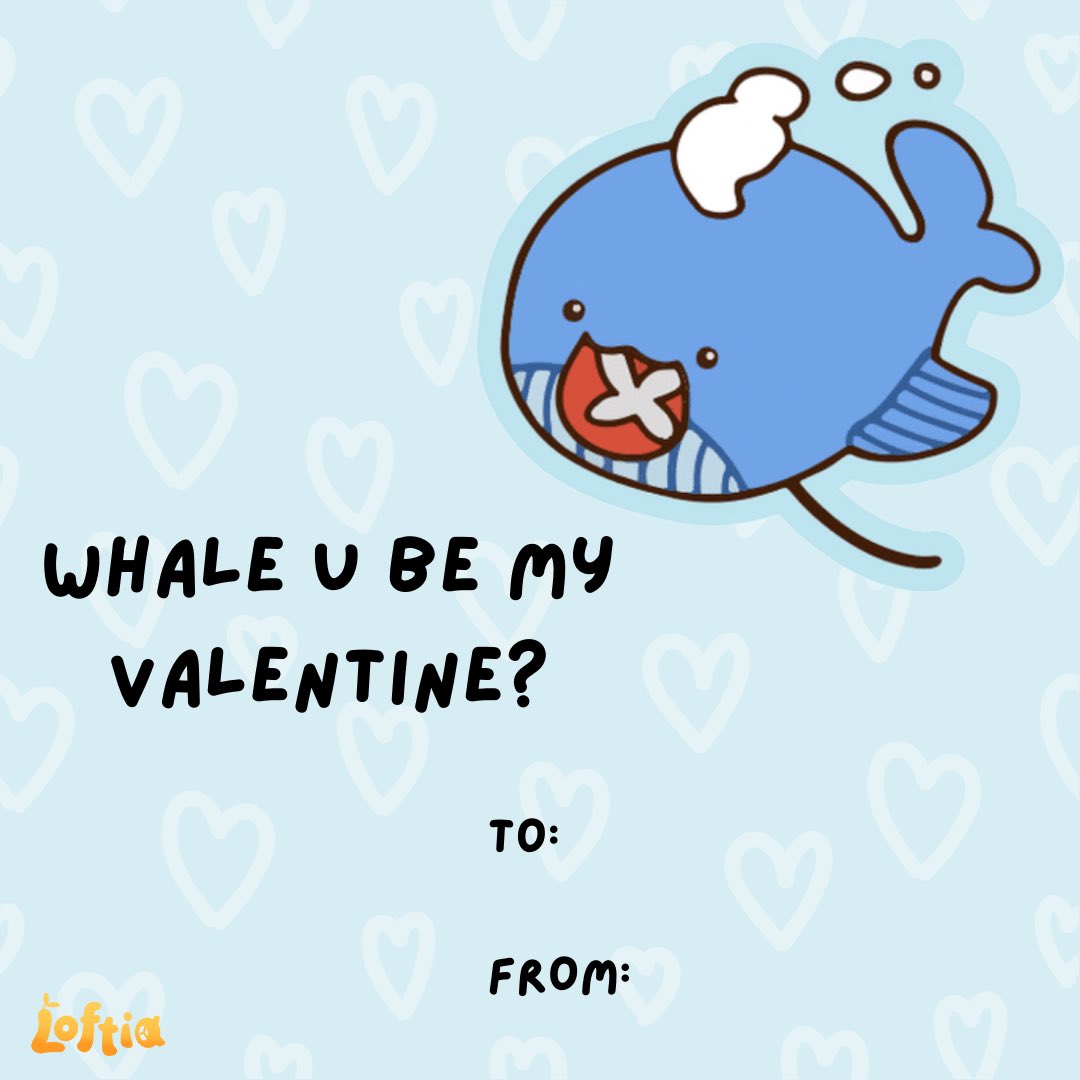 ☁️ Loftia ☁️ on X: Whale u be my Valentine? 🥺👉🏼👈🏼 🐳 If