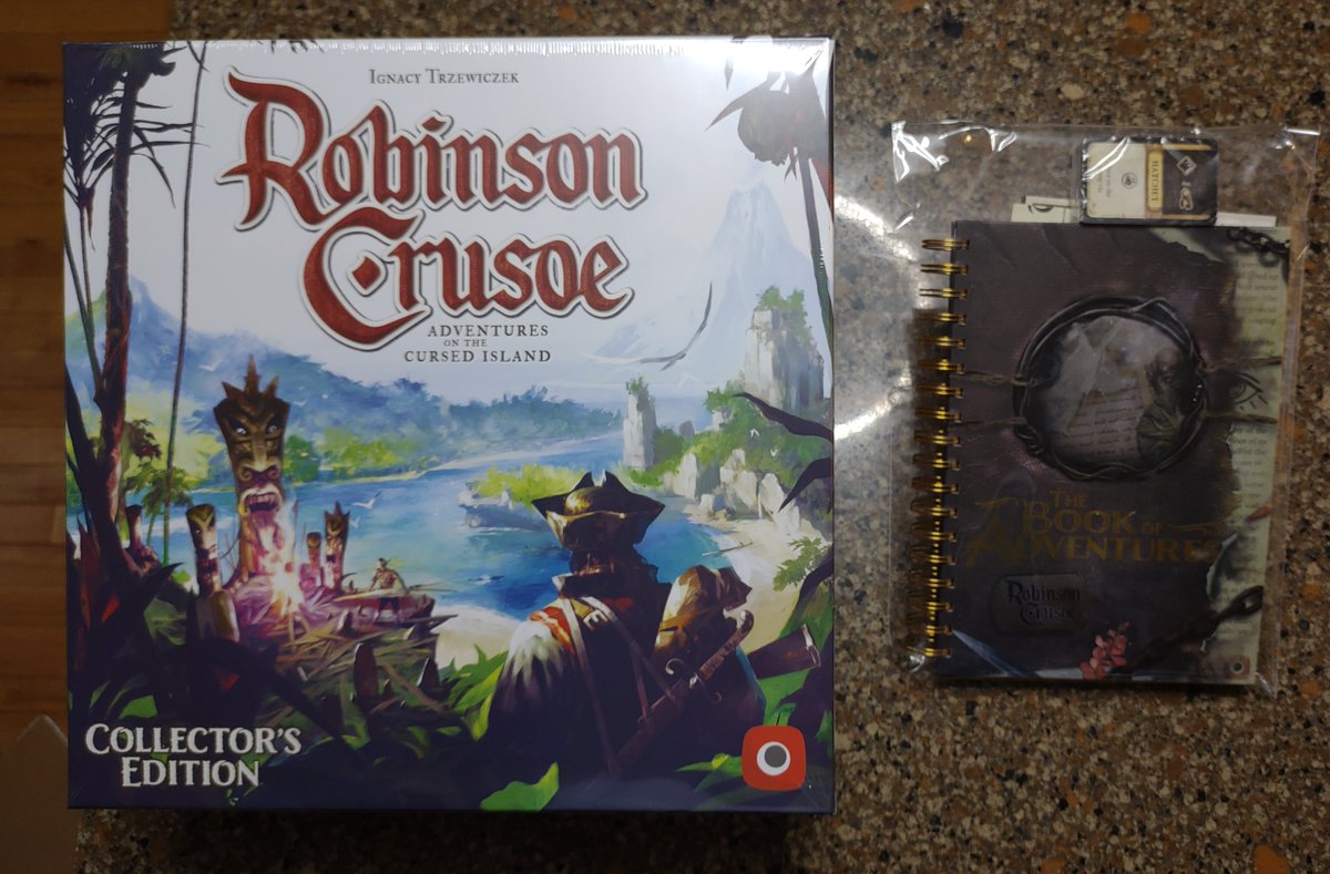 417Steve's tweet photo. It's here!! Robinson Crusoe Adventures of the Cursed Island! Cheers Ignacy! @port https://t.co/gh1ZpjheD3