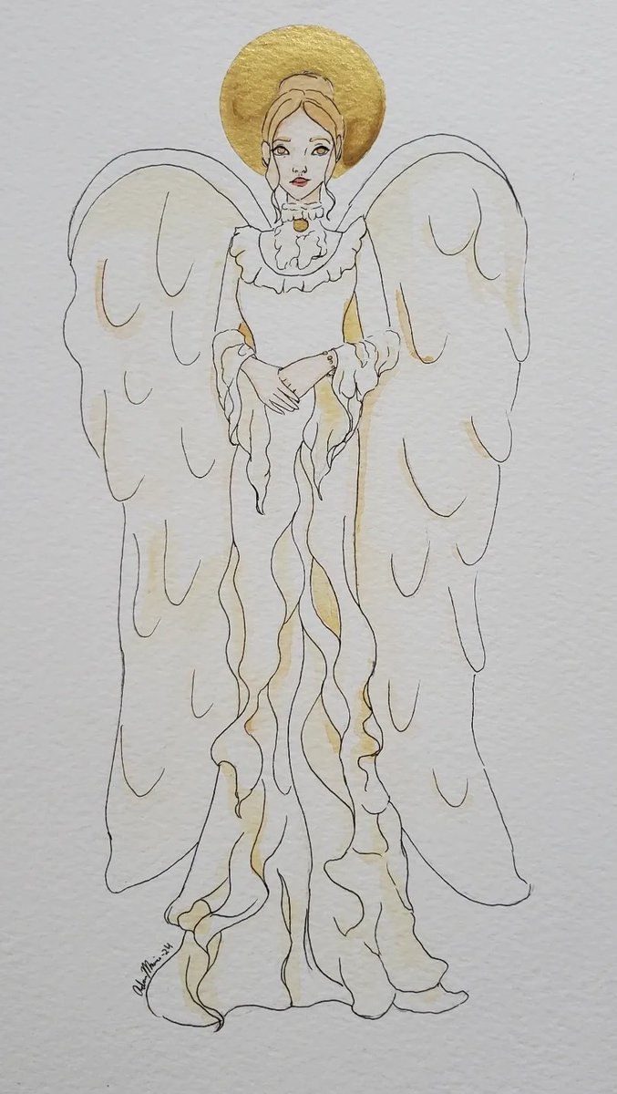 AndraMarieArt's tweet photo. #Funguary2024 6. Angel Wings Mushroom. This one was fun. I enjoyed this. #fungaury #Drawing https://t.co/xJUzLiExp4
