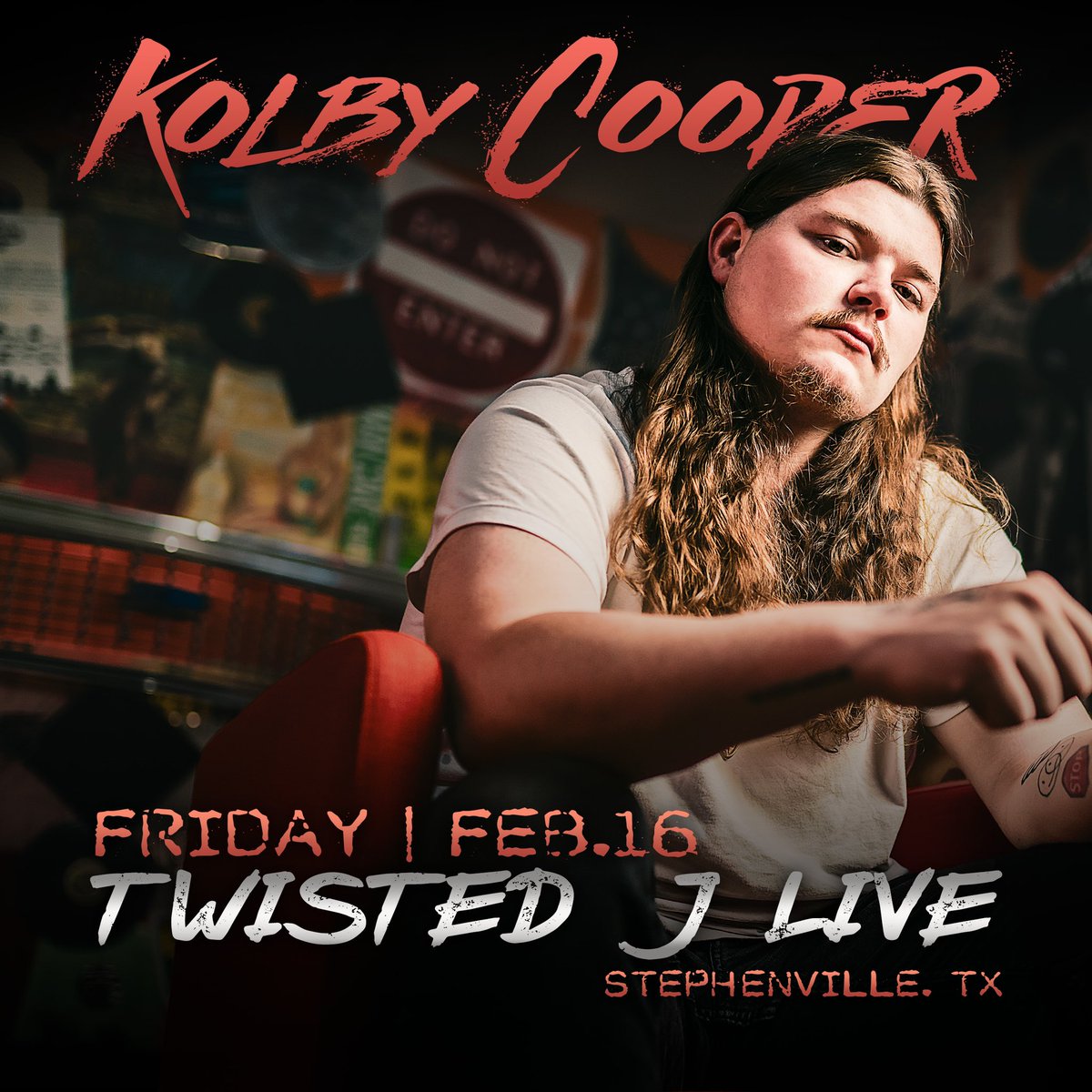 FRIDAY | 2/16 - STEPHENVILLE, TX
<a href="/KolbyCooper_/">Kolby Cooper</a> returns to the <a href="/twistedxglobal/">Twisted X</a> stage at Twisted J
TICKETS NOW @ twistedjbar.com

#stephenville #tarletonstate #kolbycooper #twistedj #twistedjlive