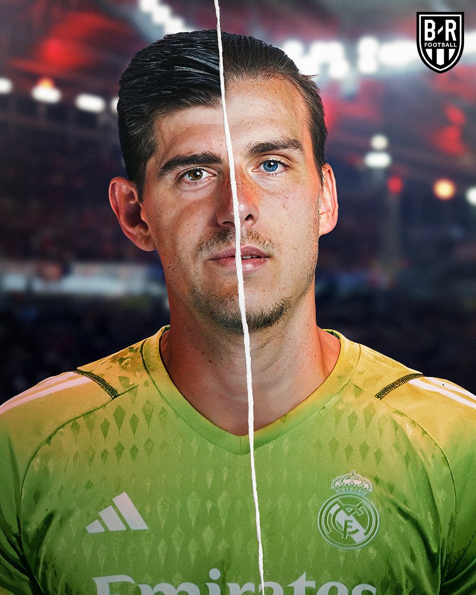 brfootball's tweet photo. Andriy Lunin did his best Courtois impression. 

He had NINE saves in Real Madrid's win over Leipzig in his first-ever knockout game 🧤 https://t.co/4uGMzHqIqL