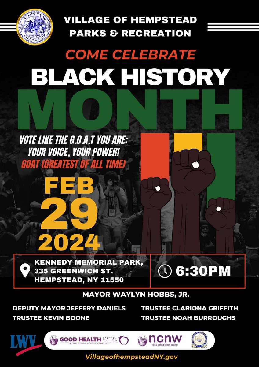 NCNWLICC's tweet photo. 2/29 6:30pm, #BlackHistory Event, partnerships with National Council of Negro Women, Inc Good Health Wins. Let's discuss how voting impacts healthcare  #NAACP, #LWV, Nassau County Board of Elections. 🗳🤝 #VoteYourPower @ncnw_hq @goodhealthwins @nysncnwghwins #ncnw #ncnwstrong https://t.co/2CjXOKnaBX