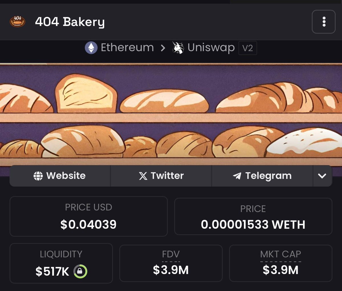$BAKE is one of the few ERC404s that didn’t die off the initial hype and bounced with Pandora too which is why j majorly like this one (aside from the novel utility’s)

It’s basically an ERC404 Suite/ Factory as they call it

> They have a TG Bot to deploy your own ERC404

> They