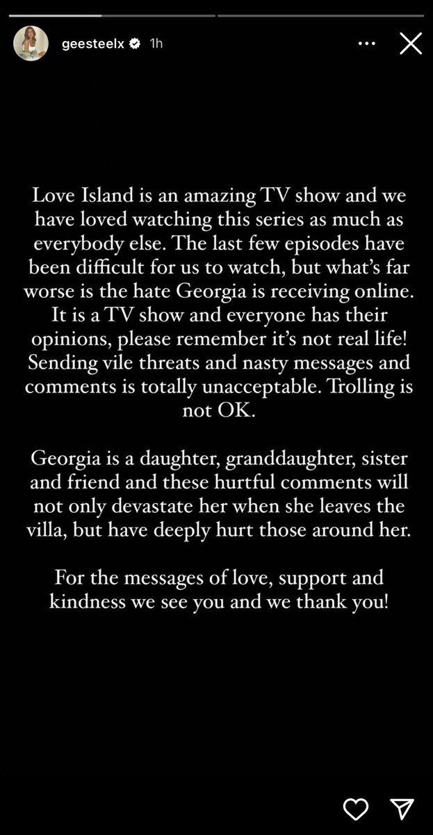 QZXSK44987's tweet photo. Mfs acting like Georgia murdered someone!
Idgf if u think she did Wrong or not! But Sending hate &amp;death threats to her IS FKN DISGUSTING!
&amp;The whole public GANGING UP on fkn young girl ofc she'll be affected mentally etc
yall learnt Nothing from Sophie,Mike,Caroline!
#Loveisland https://t.co/QxWuETHR4J