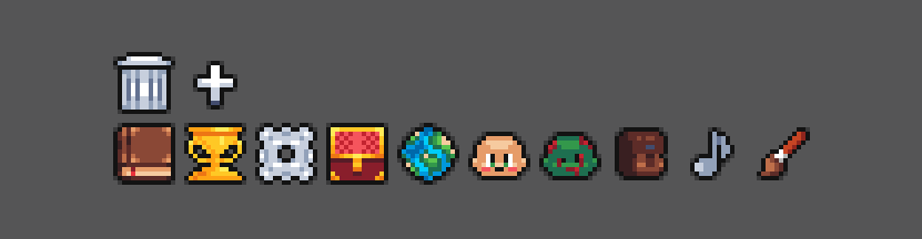 bigasdev's tweet photo. finished some icons for a project im working 👀

#pixelart #gamedev https://t.co/5uu2lf6Z4k