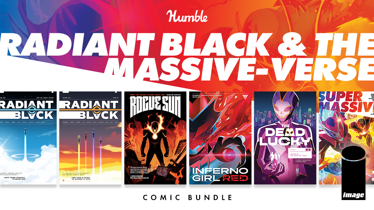 There’s no better time to get caught up with the Massive-Verse with this package from <a href="/humble/">Humble Bundle</a>! 
This bundle, packed with 15 volumes, will get you up to speed on Radiant Black, Rogue Sun and everything in between! And it supports a great cause! 
humblebundle.com/books/radiant-…