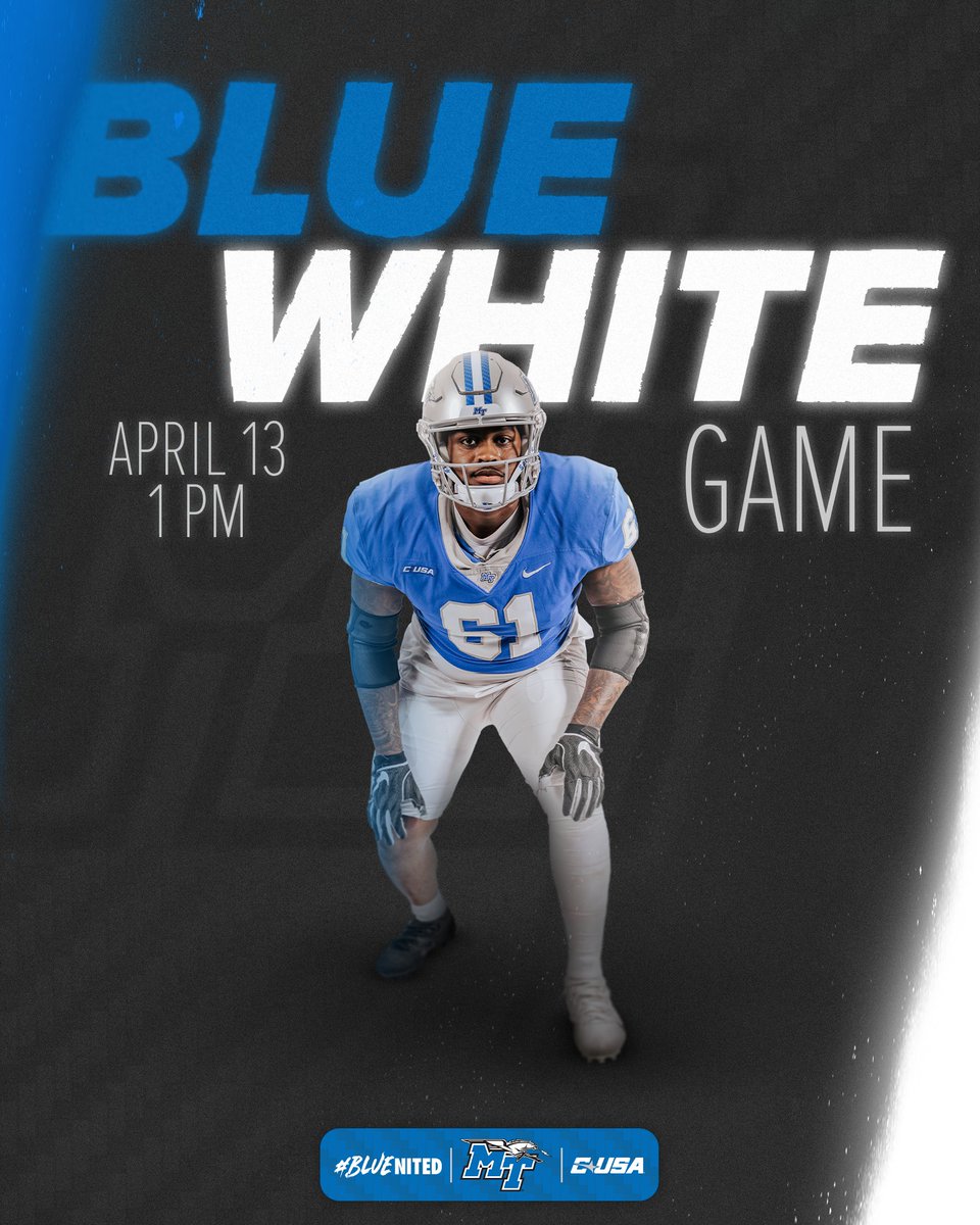 🚨 SAVE THE DATE 🚨 The Blue-White Spring Game is April 13 at 1 PM! #BLUEnited | #BlueCollar