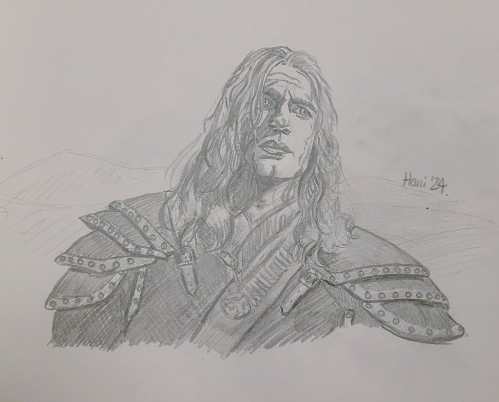 #Geralt #GeraltOfRivia #FanArt #TheWitcher #PencilDrawing #Sketchbook #HenryCavill