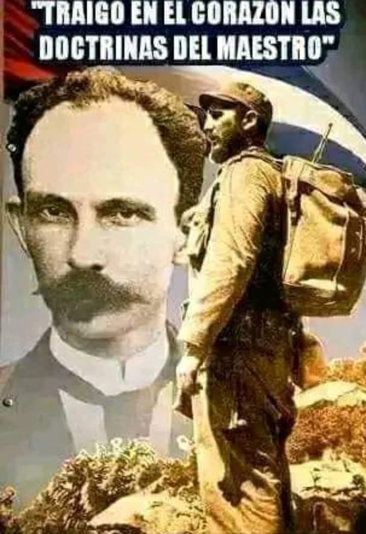 "Martí nos enseñó su ardiente patriotismo, su amor apasionado a la libertad, la dignidad y el decoro del hombre, su repudio al despotismo, y su fe ilimitada en el pueblo" #FidelPorSiempre  #Cubacoopera