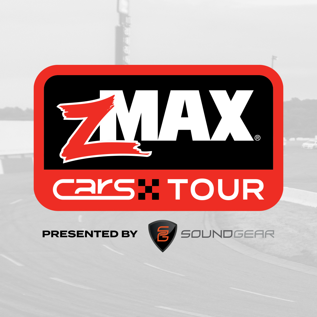 The zMAX Cars Tour logo appears next to text reading "Presented by SoundGear".