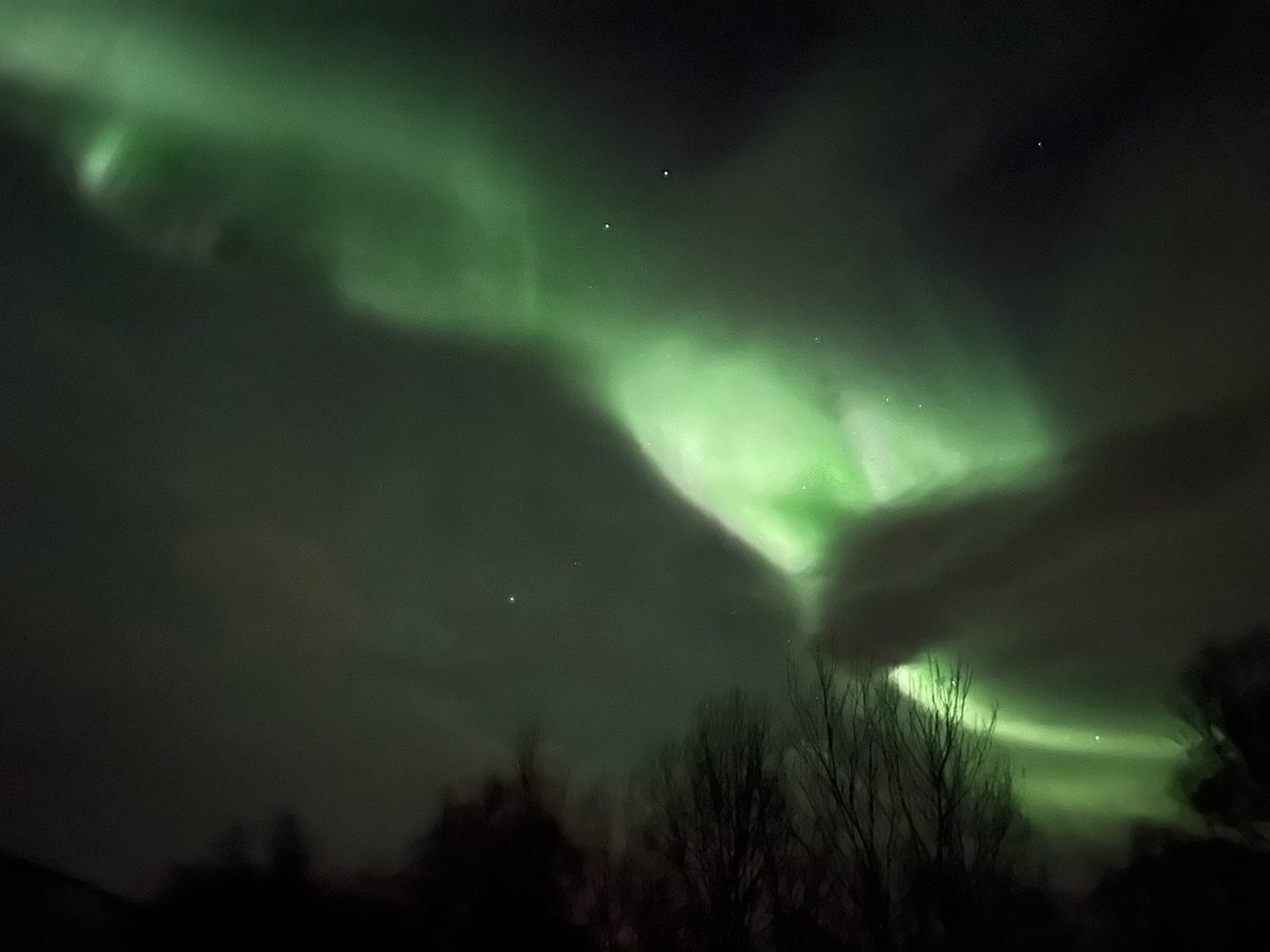 ATXJetsetter's tweet photo. We’re batting 1.000 on our #northernlights chase!  

Still out at the camp so the real photos will have to wait but here are some terrible ones from my phone in the meantime.

#tromso #Norway #chasinglights https://t.co/21BAmz9pEx