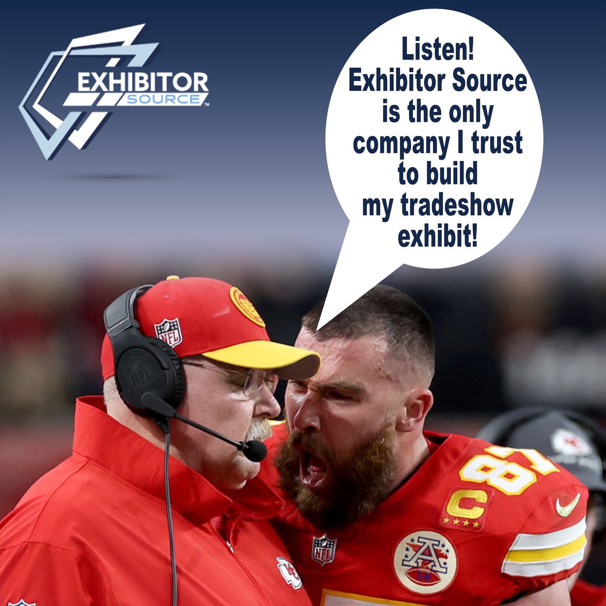 What he said!! 🤣🏈

#SuperBowlLVIII #ExhibitorSource #traviskelce #patrickmahomes #TheArtofInfluence #tradeshowseason #football #exhibit