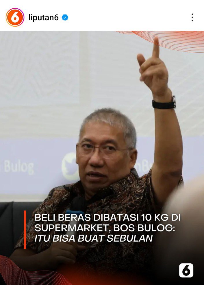 Bilang aja stok beras gak cukup