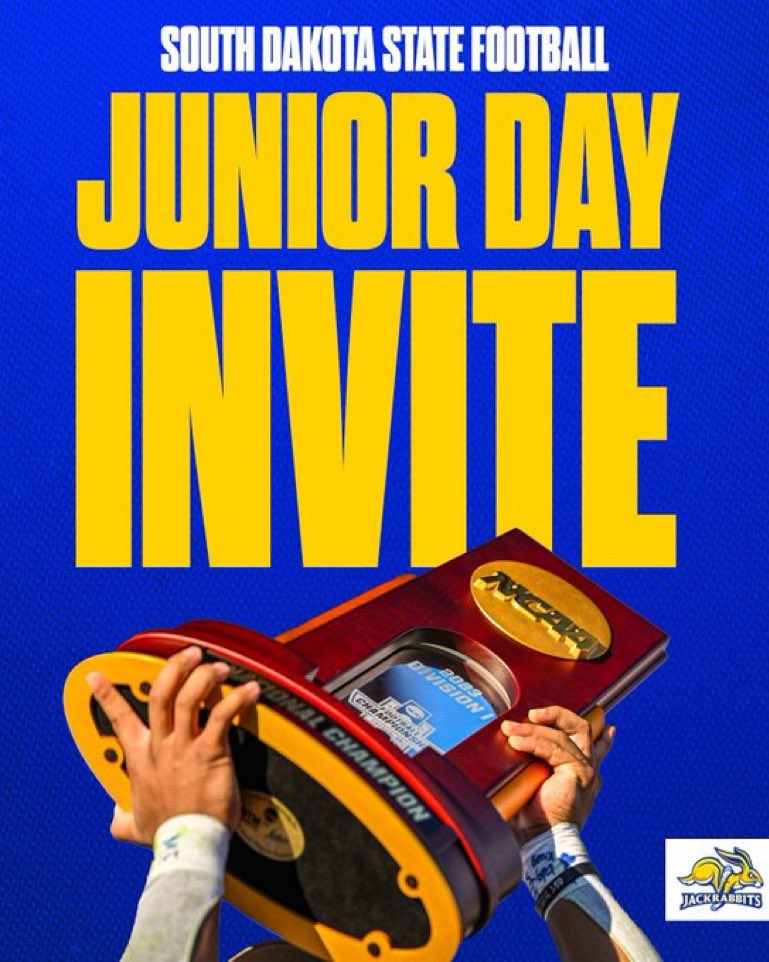 Excited to attend South Dakota State’s junior day! @CoachRRouse @GoJacksFB @IThawksfootball