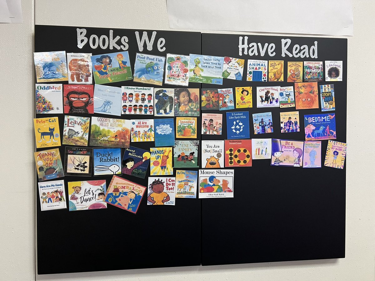 100 days in! I’m missing some of the books too! I need to print them off to put up! Over 52 books read (we read books more than once because re-reading is important for comprehension!!) #spsearlychildhood