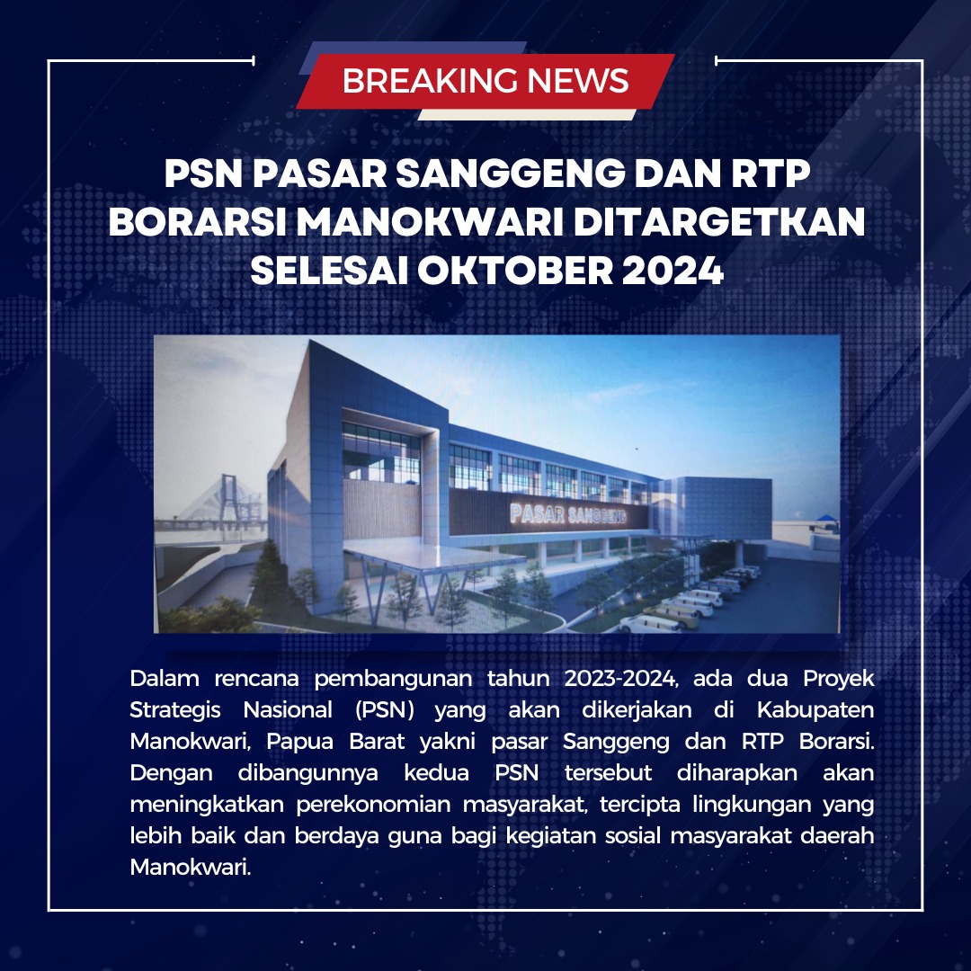 Pembangunan proyek strategis nasional di Manokwari adalah tonggak kemajuan untuk membawa daerah tersebut ke arah masa depan yang lebih cerah. #KinerjaJokowi #NKRIMembangun #MelajuIndonesiaMaju