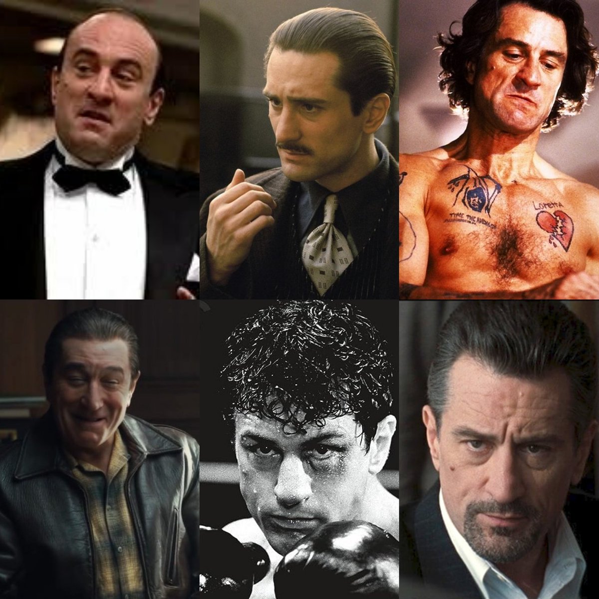 keeechan_0512's tweet image. カメレオン俳優ロバート・デ・ニーロ。
こうして演じた役を並べてみるとマジでスゲー！
#ロバートデニーロ