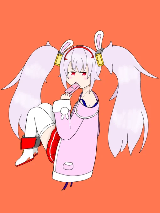 ハローラフィー!以前描いた大全、フレッチャーちゃんポーズのバレンタインラフィーちゃん!今年のラフィーちゃんも最高でした今日もよろしくお願いします 