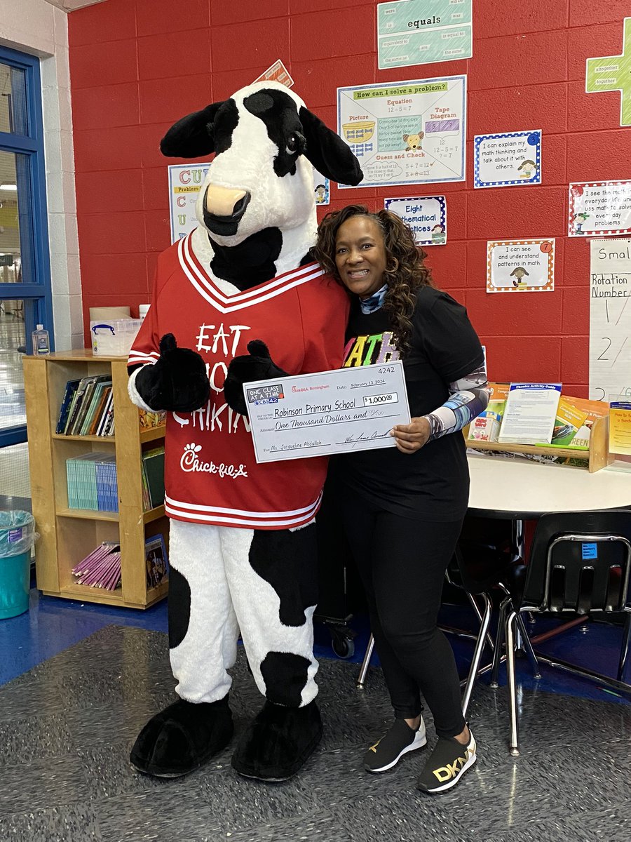 Thank you CBS One Class At A Time and Chick-fil-A for funding my grant proposal “Math Mysteries!” #mathcoach