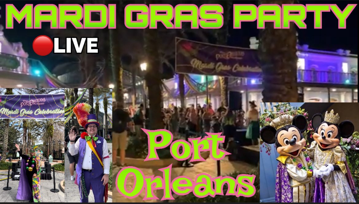 yourWDWguy's tweet photo. Come Celebrate Fat Tuesday With Us! 🔴LIVE: MARDI GRAS PARTY | Disney’s PORT ORLEANS! Characters, DJ, Crafts, Contests & More! https://t.co/EAMDTZ3JML via @YouTube #WaltDisneyWorld #DisneyWorld #WDW #MardiGras #PortOrleans #ScatCats #DisneyResorts #FatTuesday https://t.co/xfNwj9iHmz