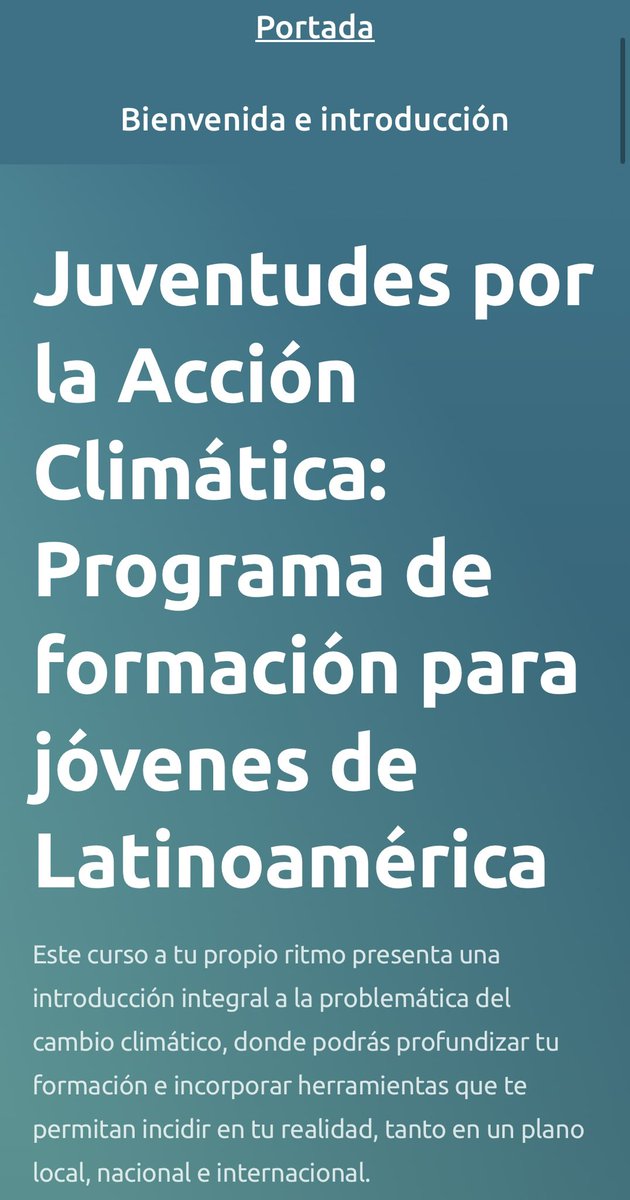 #Juventudes por la #AcciónClimática: Programa de formación para #jóvenes de Latinoamérica #ODS13 Curso gratuito de @pnud y socios estratégicos disponible en: learningfornature.org/es/courses/juv…