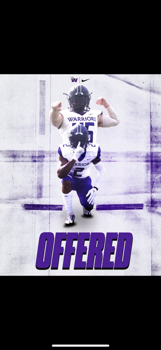 J5_lewis's tweet photo. after a great conversation with @coachnalley  blessed to receive a offer from @wu_football ⚪️🟣 https://t.co/o4AbZRjlg1
