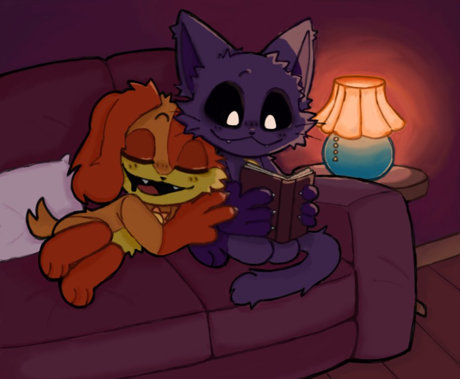 Sunshine_mimimi's tweet photo. Reading partner ♡

#SmillingCritters  #SmillingCrittersFanart 
#catnap  #dogday #PoppyPlaytimeCatnap #POPPYPLAYTIME https://t.co/7iJdA58rIm