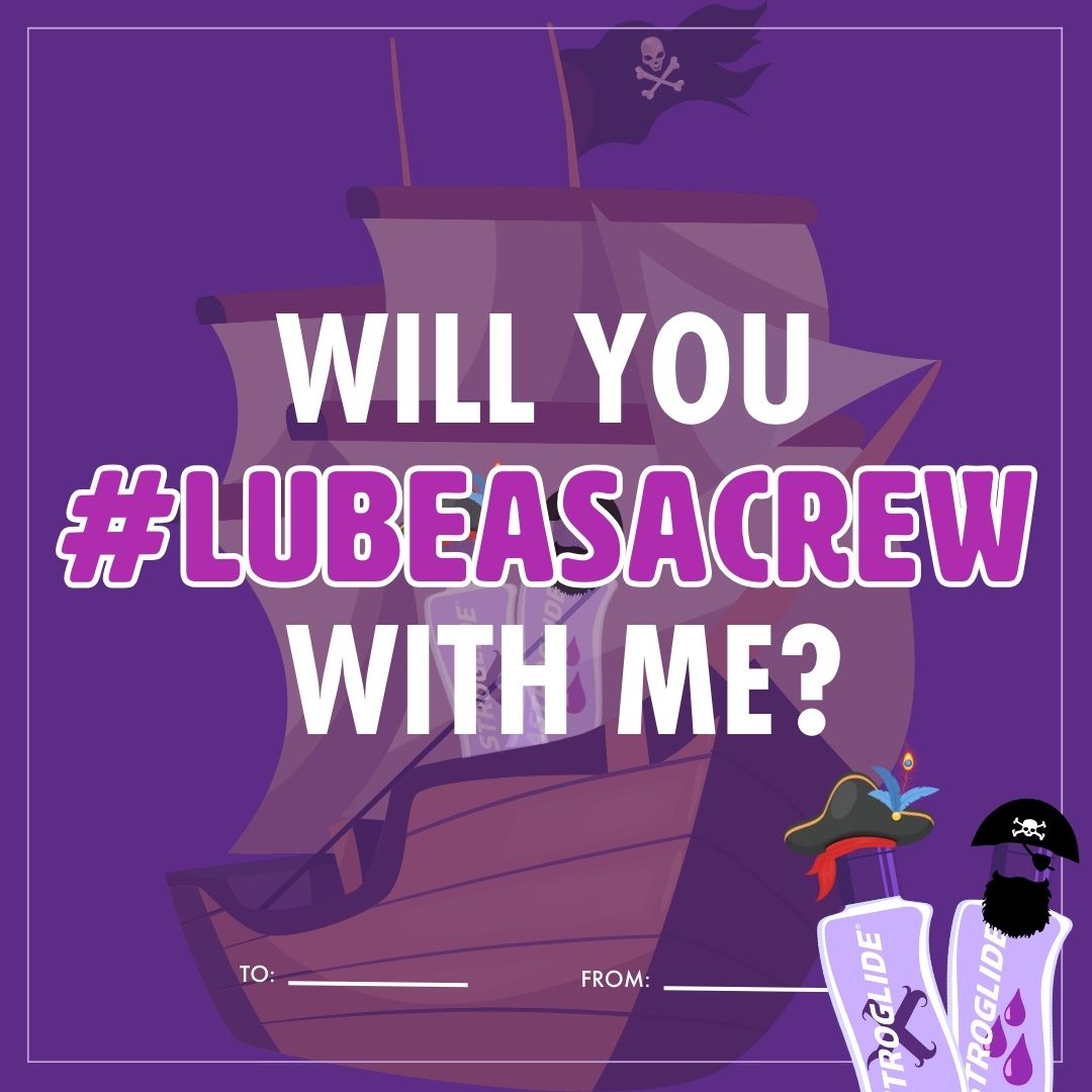 ASTROGLIDE's tweet photo. TOMORROW on Valentine's Day we #LubeAsACrew for 3 more episodes! 4PM PST (same as last time) S1 Ep 8, 9, 10 💜 Made these little Valentine's cards for you to use to invite your friends 🫶🏴‍☠️ SEE YOU THERE! https://t.co/gO0GTZ22vG