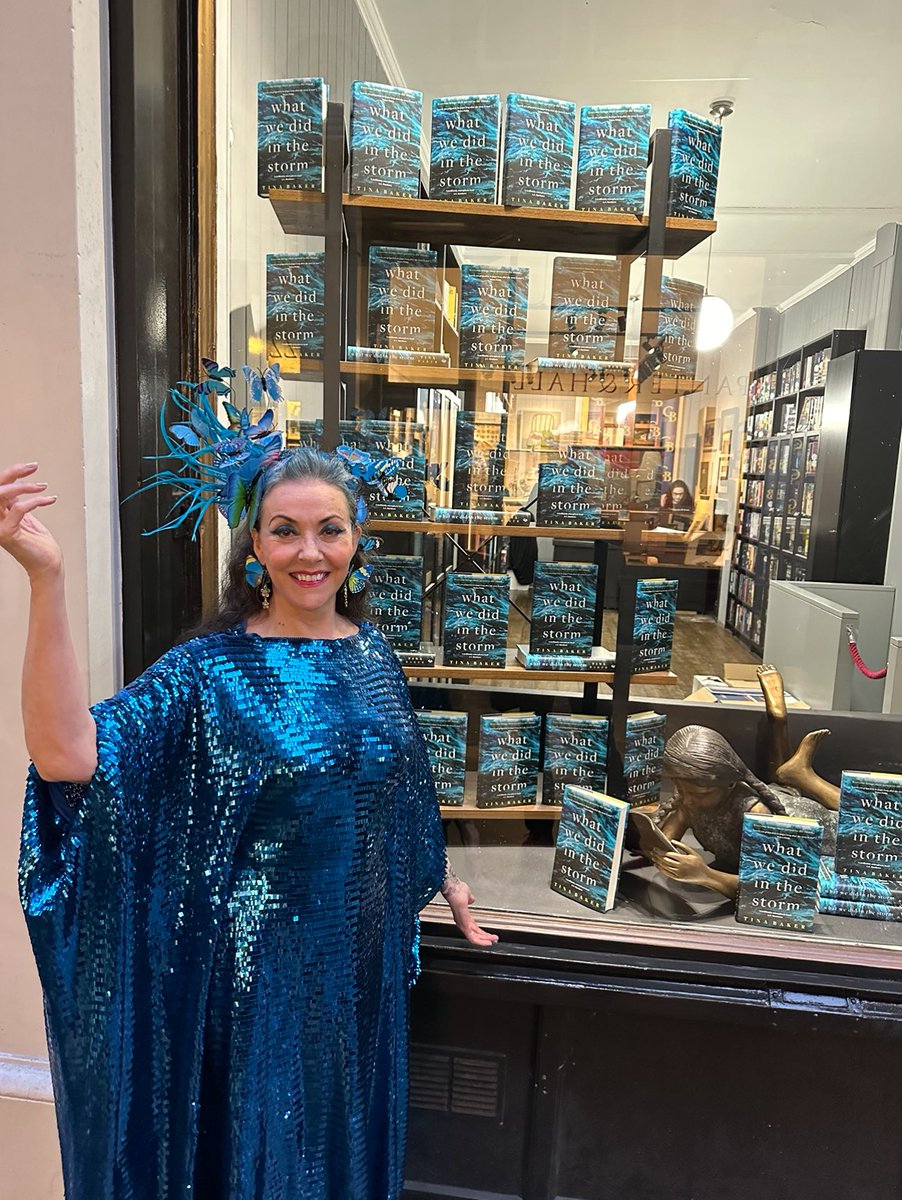 I’ve waited 66 years & 4 books for this. Thank you @GoldsboroBooks & @ViperBooks It was worth the wait. I cried before I even got in the shop! And then the launch! Photo dump tomorrow. #WhatWeDidintheStorm 💙🌊💙🌊💙🌊💙🌊💙